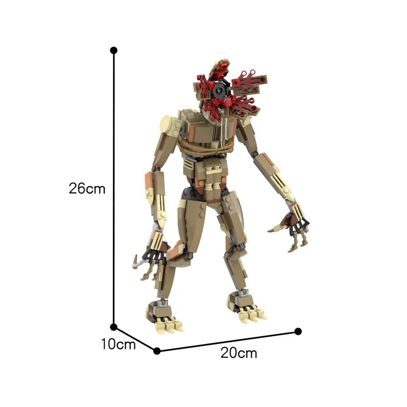 MOC Demogorgon Monstre à assembler Décoration de bureau Vecna Horloge Eleven Van Briques Accessoire de bureau Cadeau pour fans