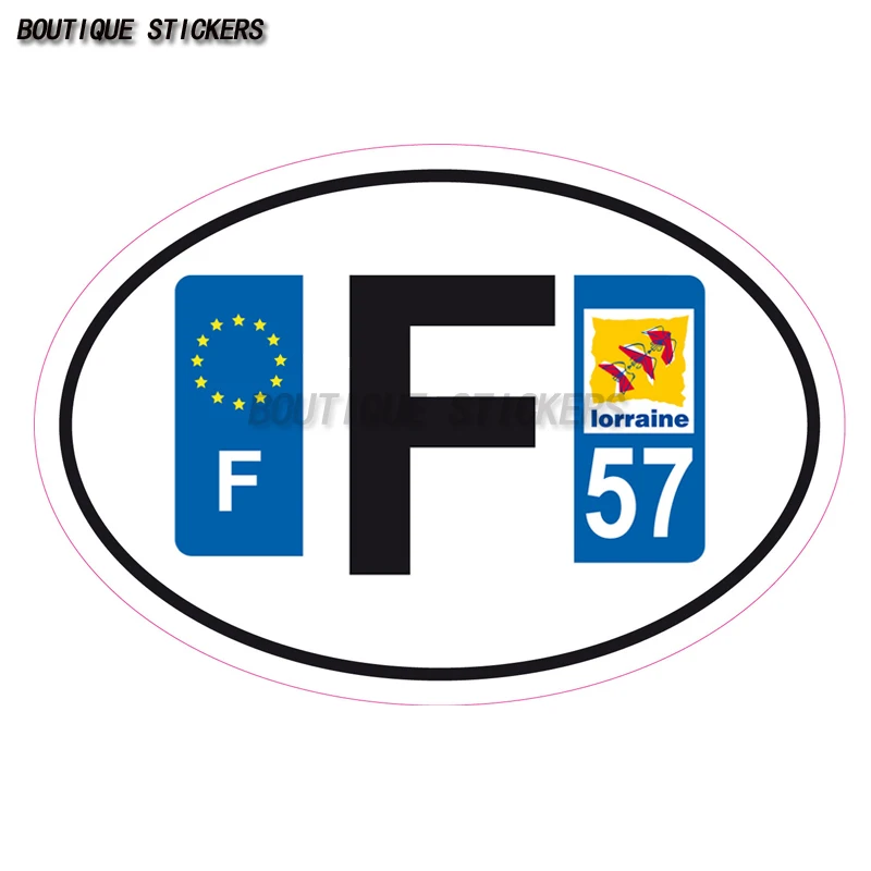 Europe France plaque d'immatriculation autocollant voiture ovale ff12, 14, 15, 21, 32, 34, 37, 39, 45, 47, 51, 56, 57