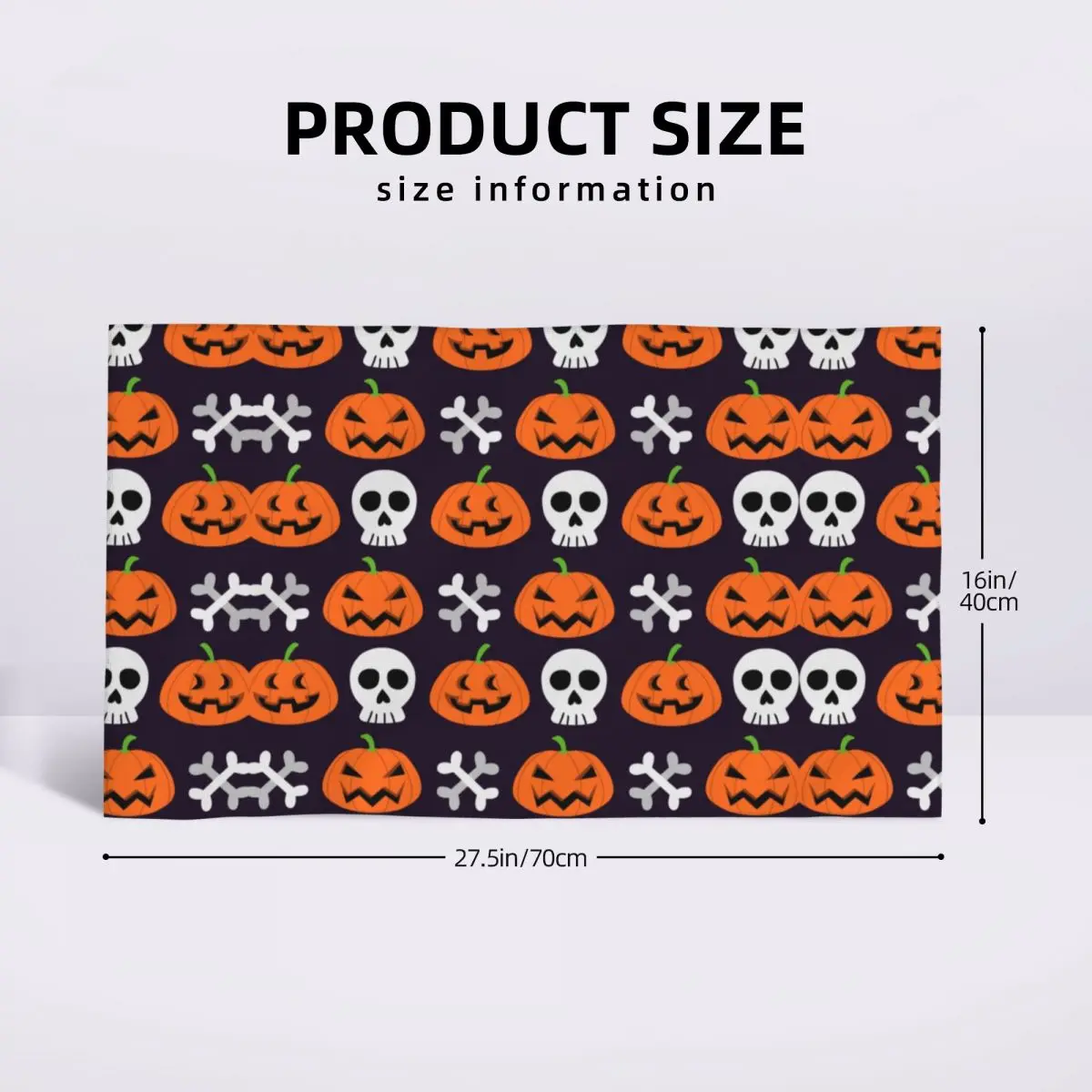 Halloween Pumpkin Witch Skull Towel Quick Drying Soft Linen Cotton Bath Towels