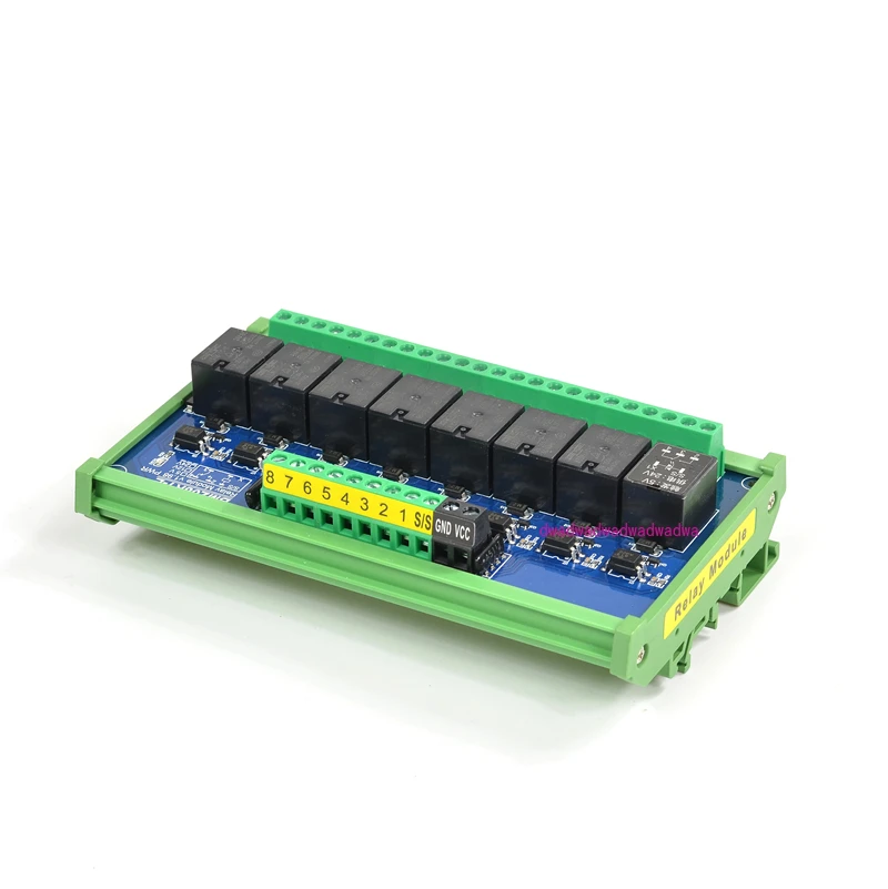 DC 12v  8 channels Optocoupler isolation Relay Interface Module tigger voltage 3.3V 5V 12v 24V PLC Signal Amplification Board