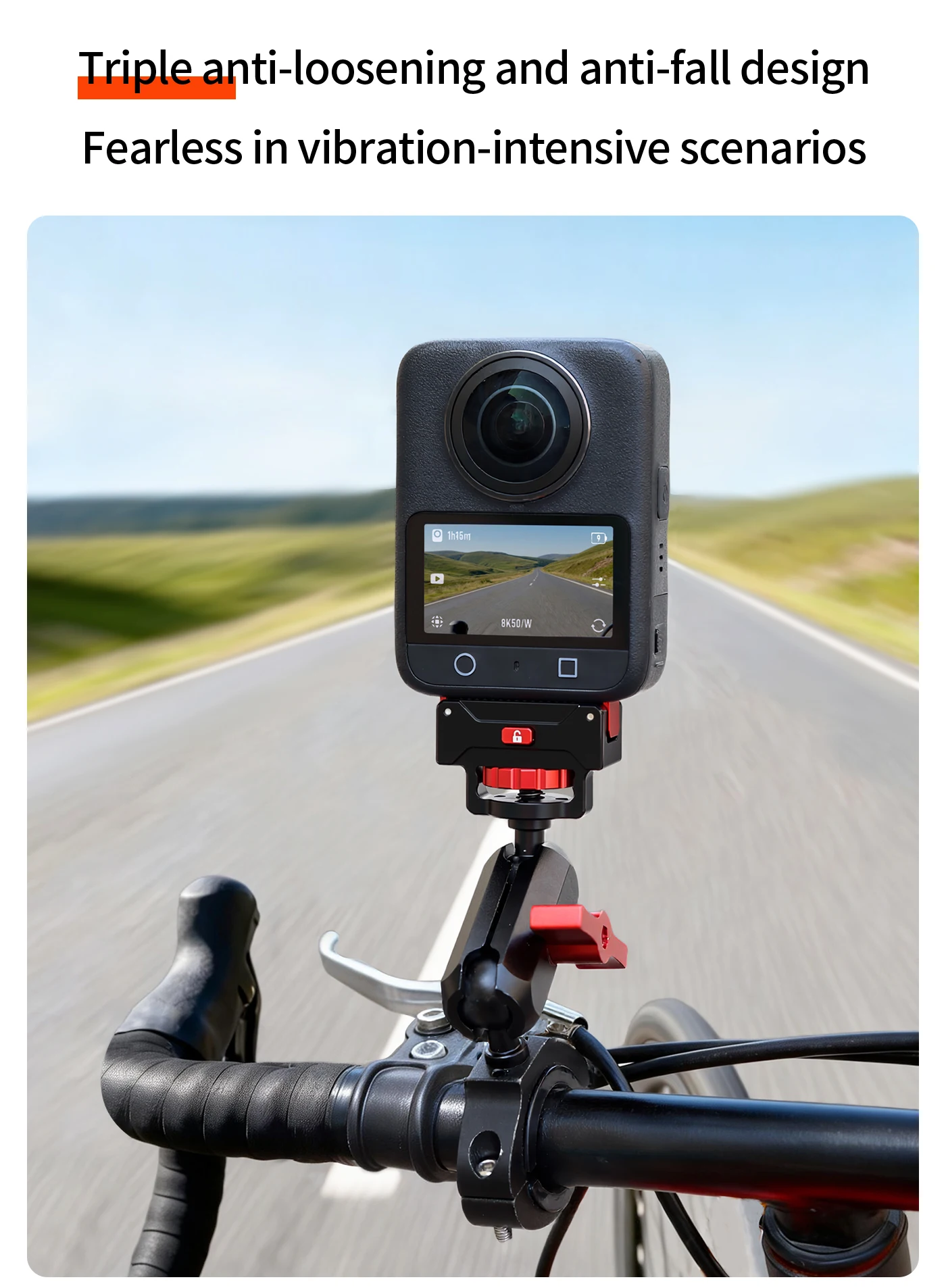 Aluminium-Kugelkopfadapter Ladehalterung für DJI Osmo 360 Action-Kamera Magnetischer Schnellverschluss-Halter Stativ-Erweiterung – Detail 12