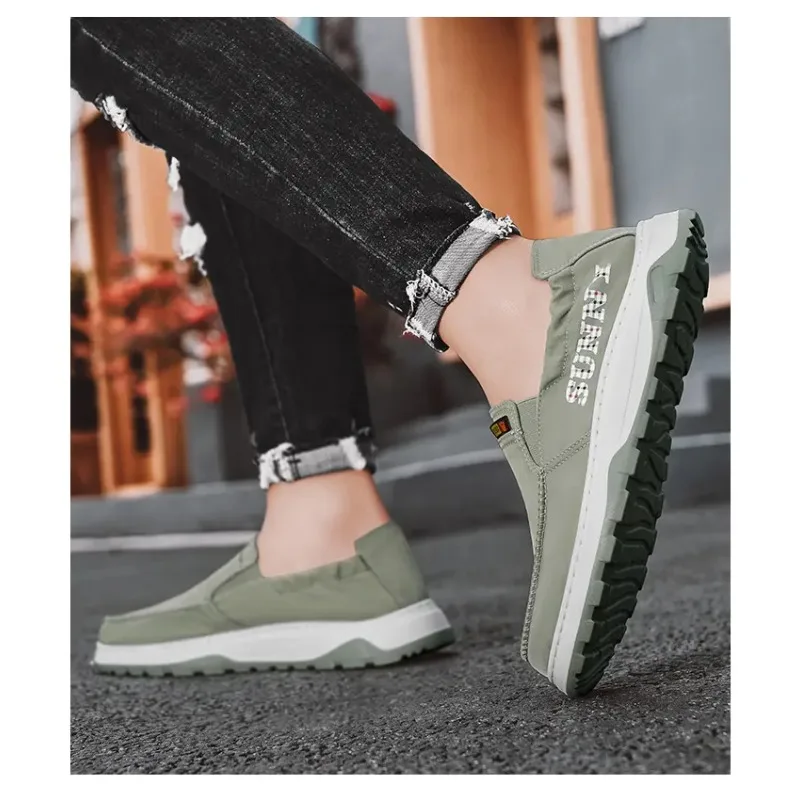 

Mens Walking Shoes Summer Slip-on Loafers Breathable Casual Solid Color Sneakers Large Size Flats Zapatillas Deportivas Hombre