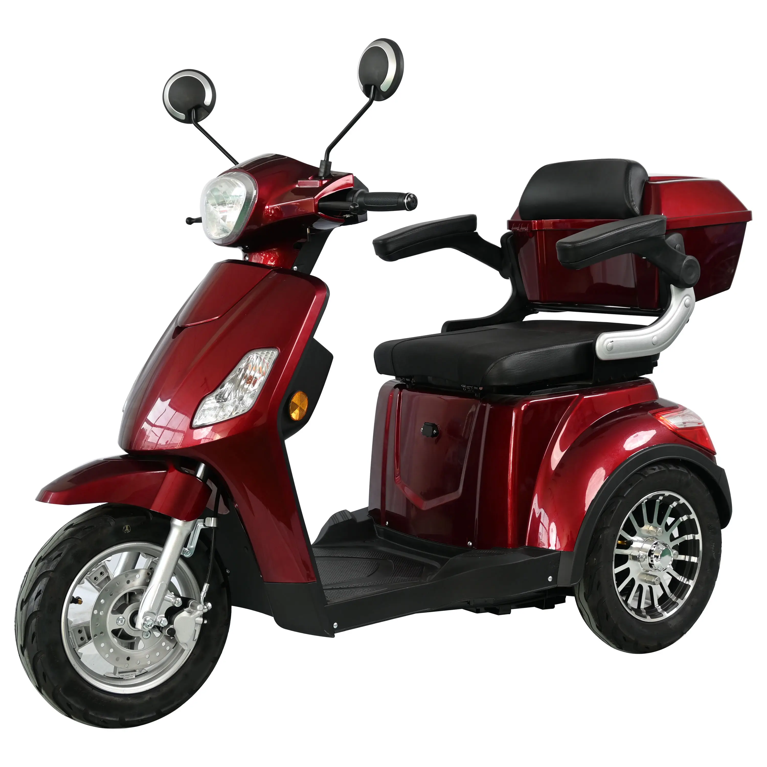

Electric Tricycle for Elderly Mobility Over 1000W Power 60V+ 30-50km Range 2 Passengers Electric Tricycle