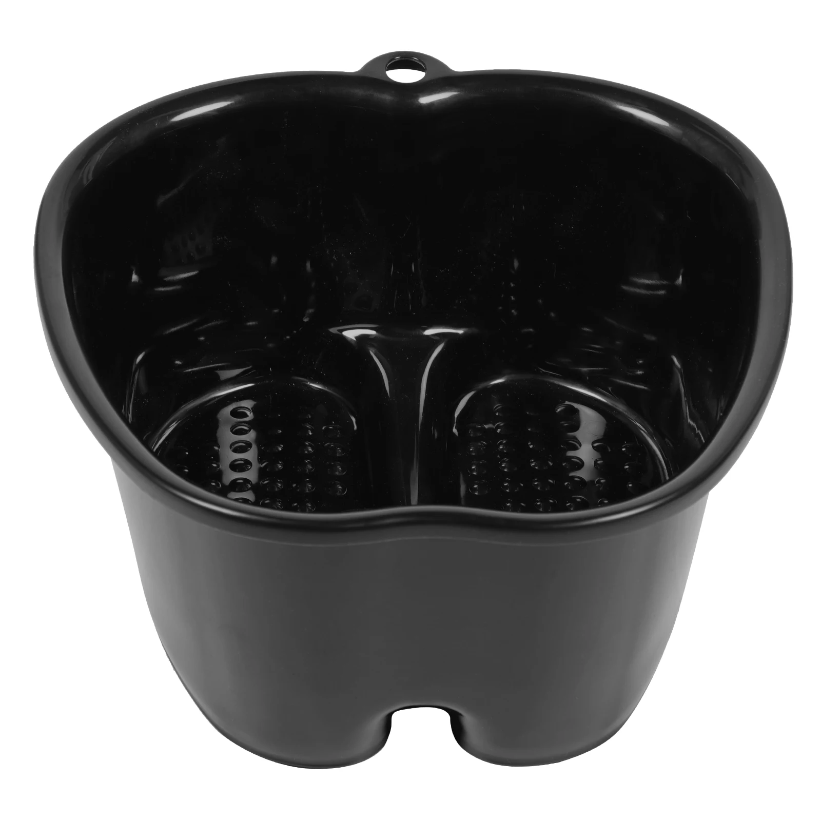 

1pc Insulated Foot Bath Tub Portable Spa Basin Plastic Massage Bucket Black Durable Wear Resistant Stable Strong Functional Home