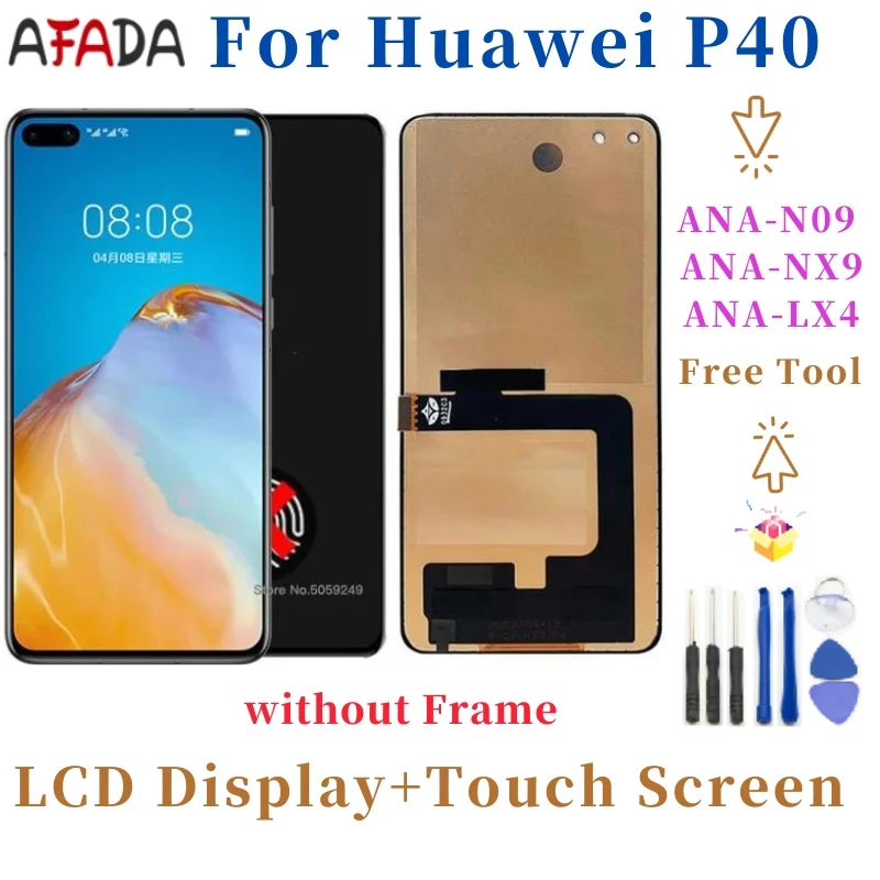 

Original TFT 6.1 inchs LCD Display For Huawei P40 Lcd ANA-N09 ANA-NX9 ANA-LX4 Display Touch Panel Screen Digitizer Assembly