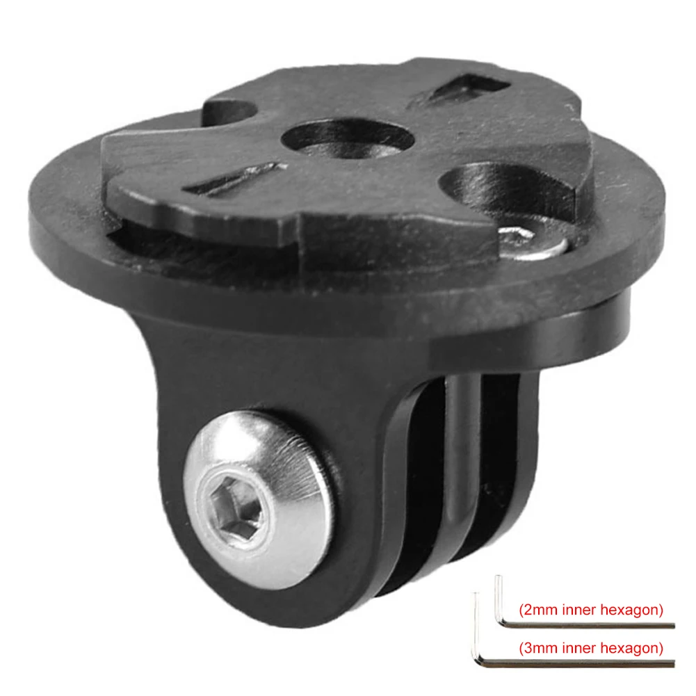 カメラヘッドライトアダプター安定した自転車コンピュータホルダーベースサイクリングフロントライトブラケットカメラスタンド Garmin Edge インターフェース用