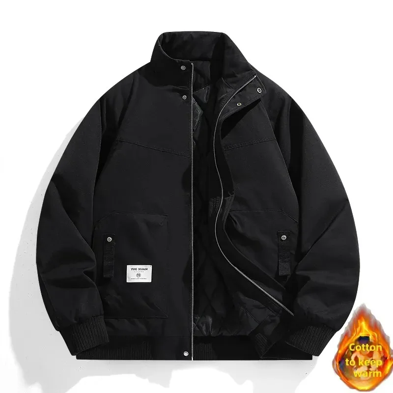 

L-8XL plus size Jacket Casual Fashion Men's Winter Tooling coat Outdoor Sports Stand Collar Waterproof Wear-resistant Parker