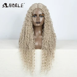 Noble Hair Synthetic Lace Wig Long Wavy Wig 30 Inch Blonde Wigs For Black Women Ombre Blonde Wig Synthetic Lace Wig