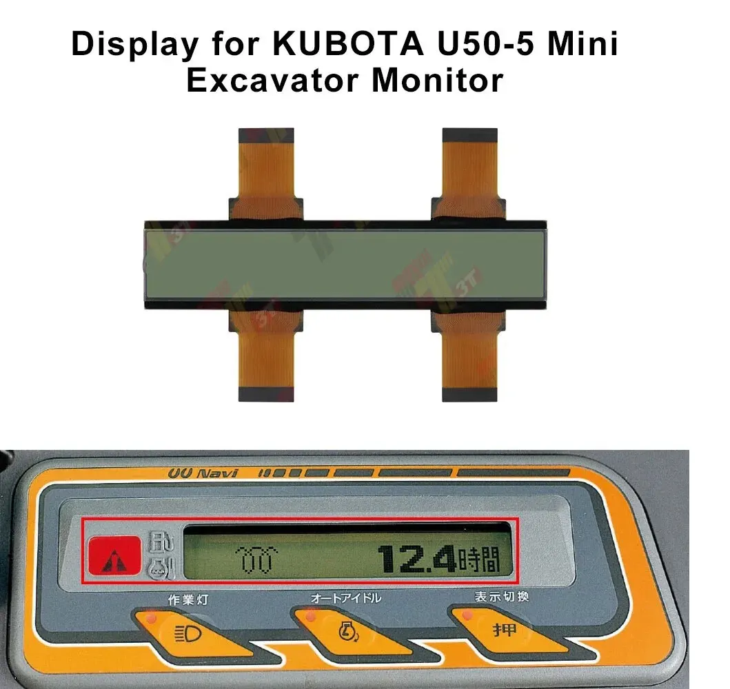 Display für KUBOTA KX61-3 KX91-3 U50-5 KX135 KX155 KX161 KX185 KX183 U30 U25 Minibagger-Monitor – Detail 3