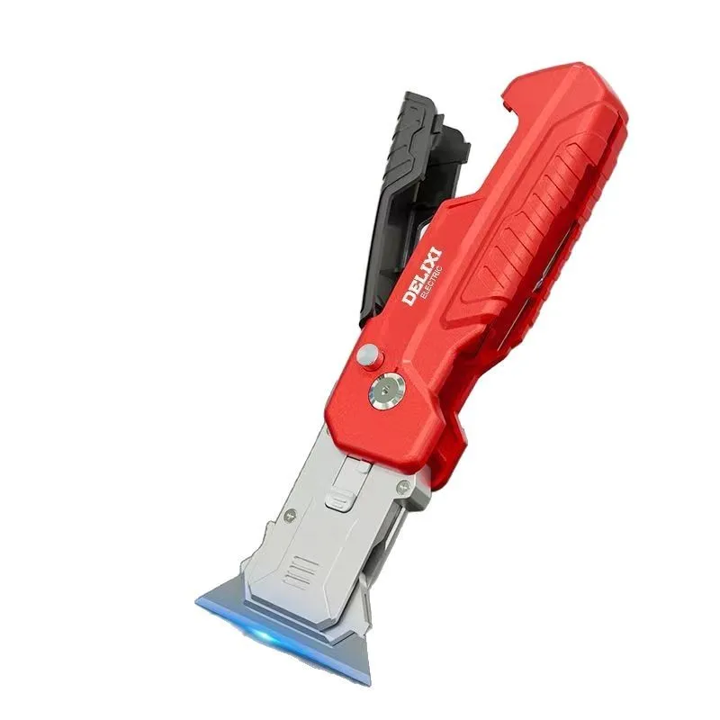 Łopatka użytkowa Składana, dwufunkcyjna ściągacz izolacji z kabli Wytrzymały, zagęszczony ściągacz izolacji z drutu Przenośny ręczny nóż uniwersalny