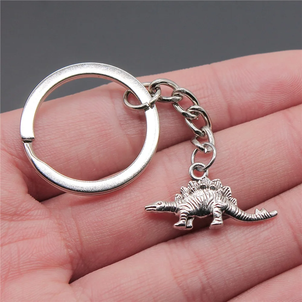 Souvenirs Gift Men Keychain 2 Colors 13x26mm Dinosaur Pendant Keyring Dropshipping