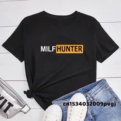 Milf Hunter T-shirt Grappige Grap Mannen Korte Mouw T-shirts Creatieve Ontwerp Volwassen Mannelijke Tops Tee Homme Casual Streetwear