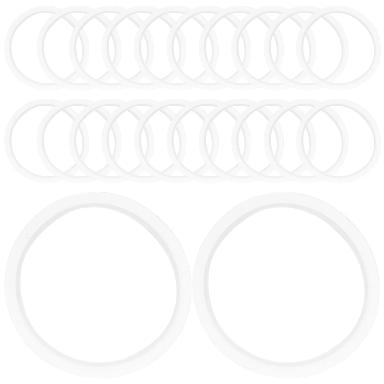24Pcs Airtight Silicone Lid Seal Gaskets Replacement Leakproof Mason Jar Seals Round 60Mm Diameter Silicone O-Rings