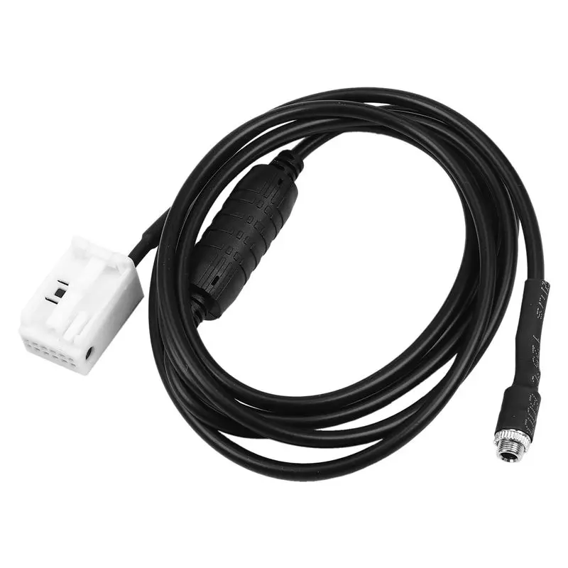 M50K-2X AUX Audio Cable Line Connector With Resistor 1.5M 12 Pin For BMW E60 E61 E63 E64 E65 E66 E81 E82 E83 E87 E88 E90 E91