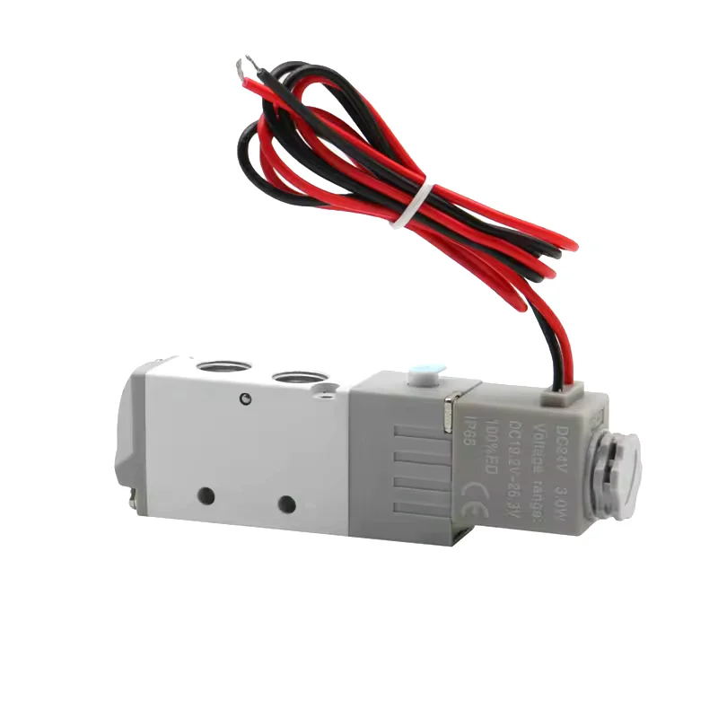 4V210-08 5/2 Way 1/4 Inch Flying Leads Pneumatic Air Control Solenoid Valve Ac220v Ac110v Dc24v Ac24v Dc12v