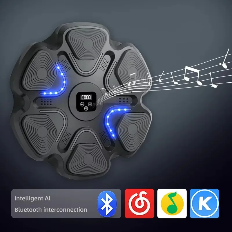Intelligent wall-mounted punch target for children and adults with music and reaction functions