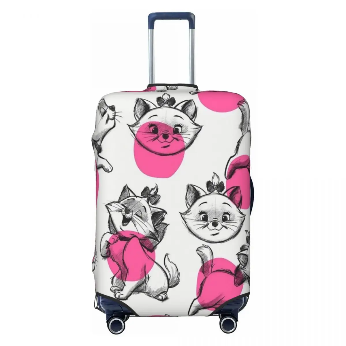 

Custom Maries Anime Cats Cartoon Travel Luggage Cover Dust Proof Suitcase Cover Protector Fit 18-32 Inch