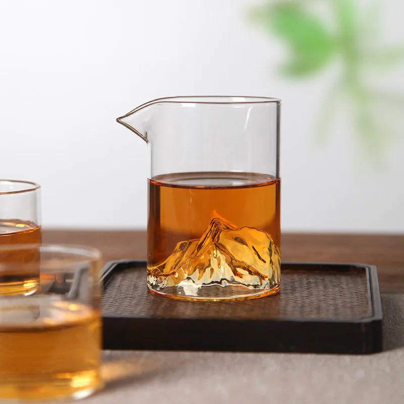 200ml Heat-Resistant Glass Gongfu Tea Pitcher, Japanese Style Zen Teapot Server with Spout, Tea Ceremony & Brewing Accessories