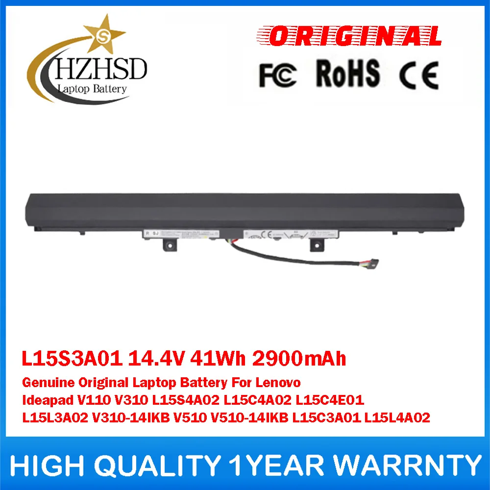 

L15S3A01 14.4V 41Wh 2900mAh L15L3A02 L15S4A02 L15C4A02/4E01/3A01 Genuine Original Laptop Battery For Lenovo Ideapad V310-14IKB