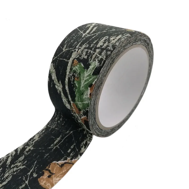 5CMx10M Hunting Camouflage Wrap Stealth Duct Tape Rifle Gun Waterproof Dead Leaves Camo Cloth Tape Outdoor Stealth Tape Wrap