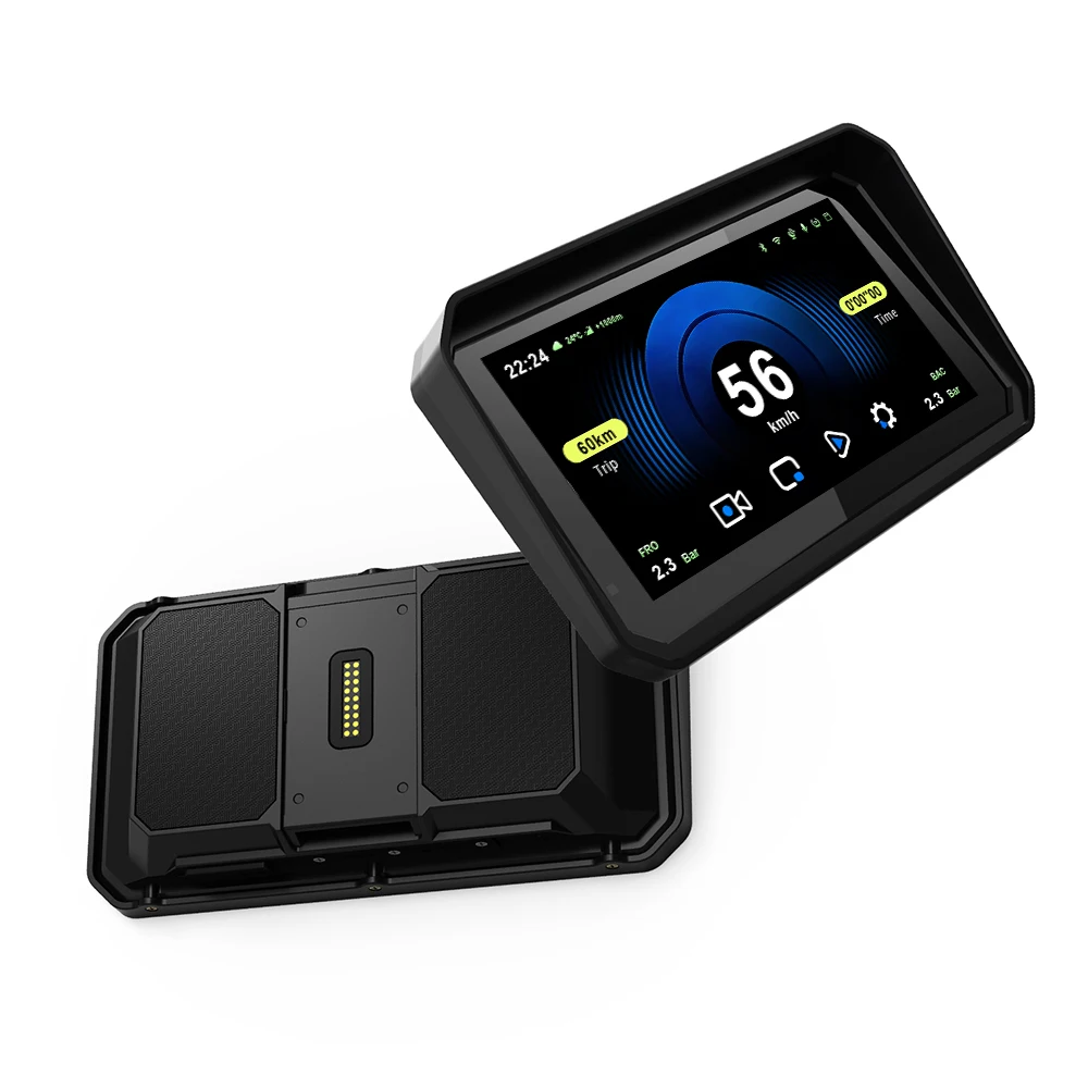 6-7 Zoll Neues Schnellverschluss-Motorrad-CarPlay Android Auto GPS-Navigationssystem IPx 7 Armaturenbrett für alle Motorräder