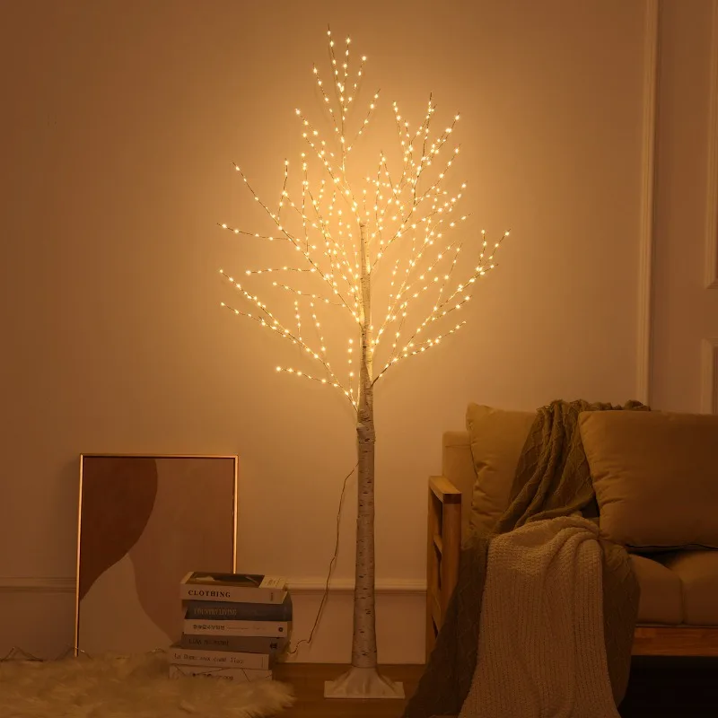 LED Birch Tree Bedroom Lights for Landscape Luminous Decoration New Year Home Room Decoration Christmas Tree san valentin Gift