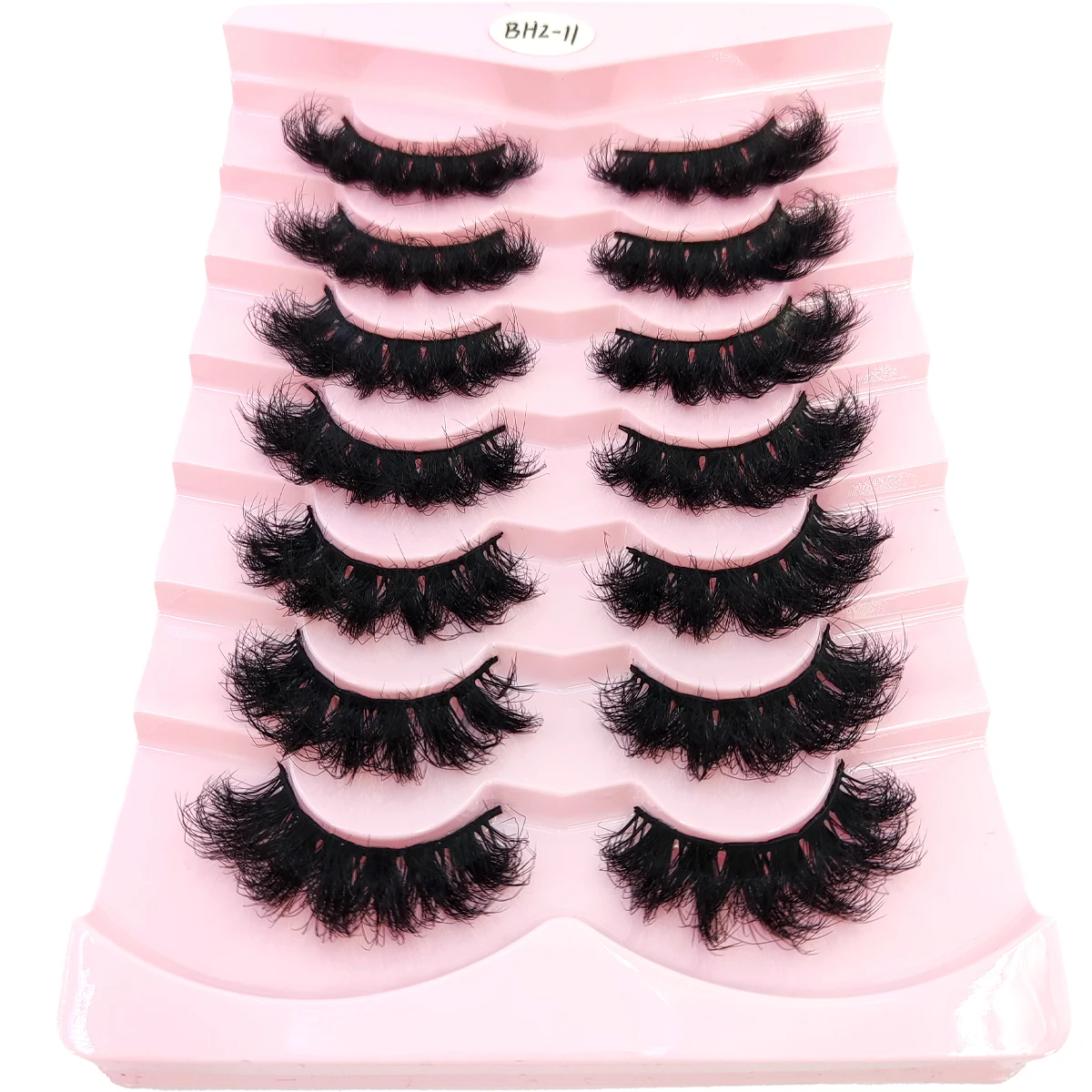 7pairs 8D thick fluffy rolls eyelashes fake eyelashes long-lasting and thick naturally extending dramatic and messy artificia