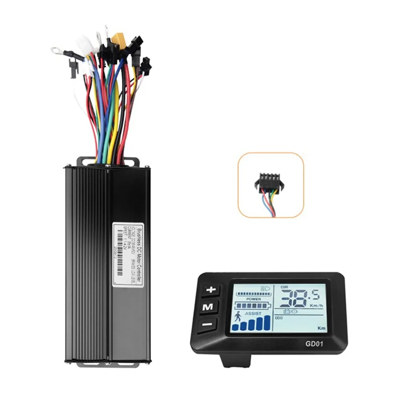 36V 48V 52V 35A 1500W Brushless Motor Controller +GD01 LCD Kit For Electric Mountain Bike Scooter Modification