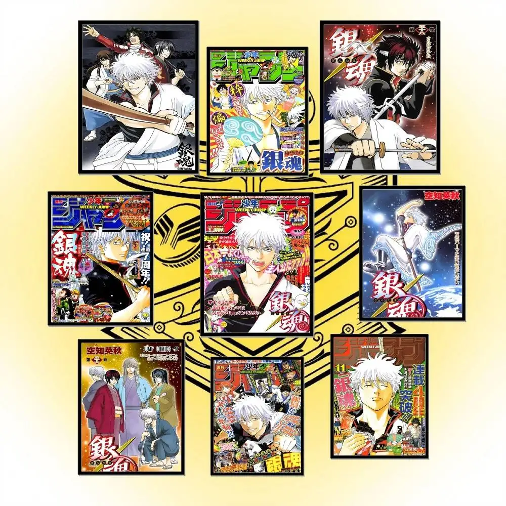 Anime G-Gintama Poster High Quality Print Poster Waterproof Wall Art Movie Posters For Living Bedroom Retro Room Decor Gift