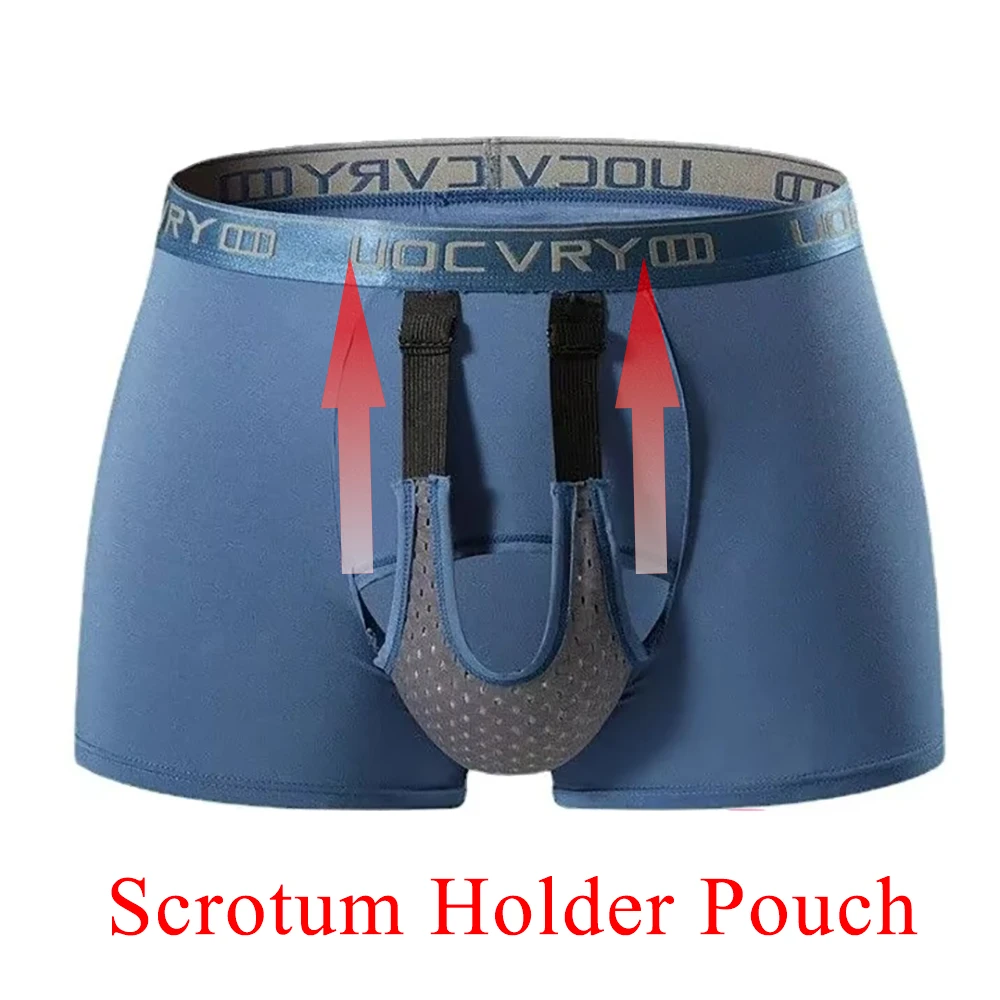 Man Physical Therapy Boxers Sexy Underpants Health Care Penis Support Varicocele Lingerie Scrotum Holder Underwear Reduce Pain