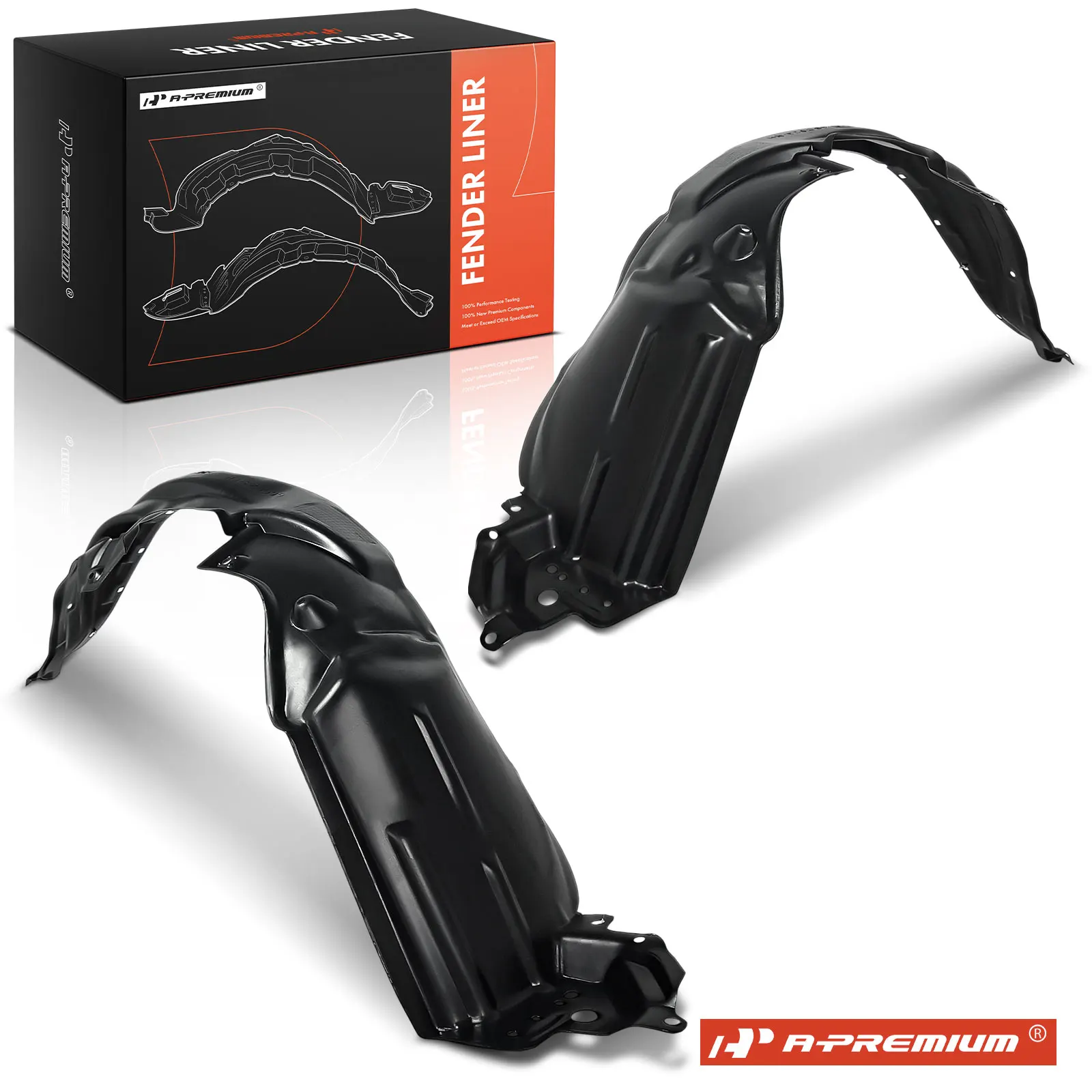 A-Premium 2x Front Inner Fender Liners Splash Shield for Toyota RAV4 2006-2012