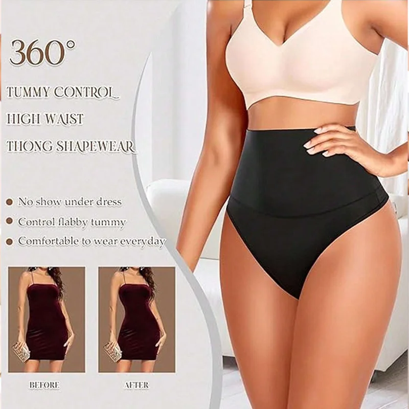 High Waist Shaping Seamless Panties Women Solid Color Bodysuit Shapewear Slimming Tummy Underwear Female Butt Lifter Breathable