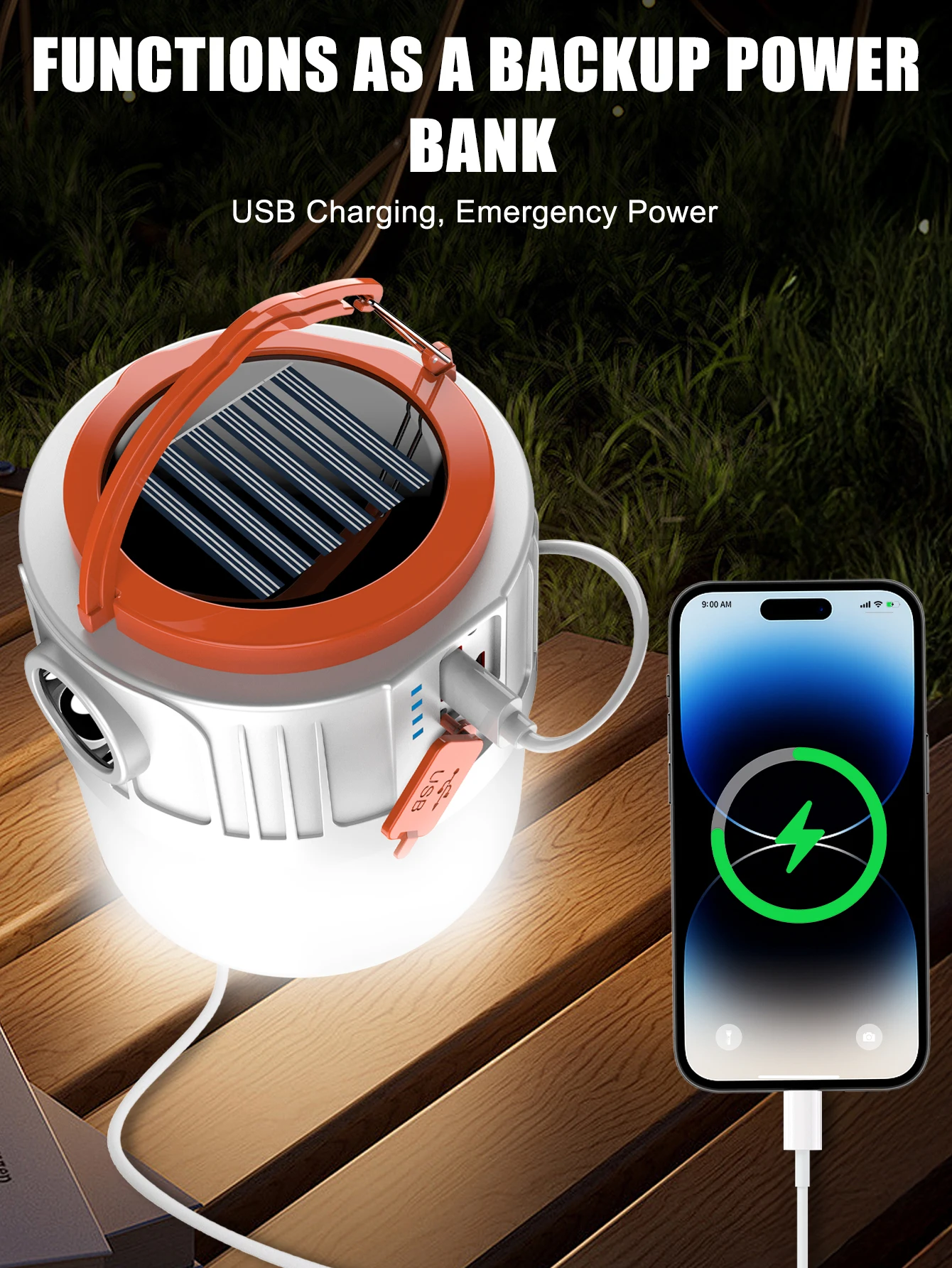 1pc Solar Led Camping Light,So - Power Outage Light recension och pris