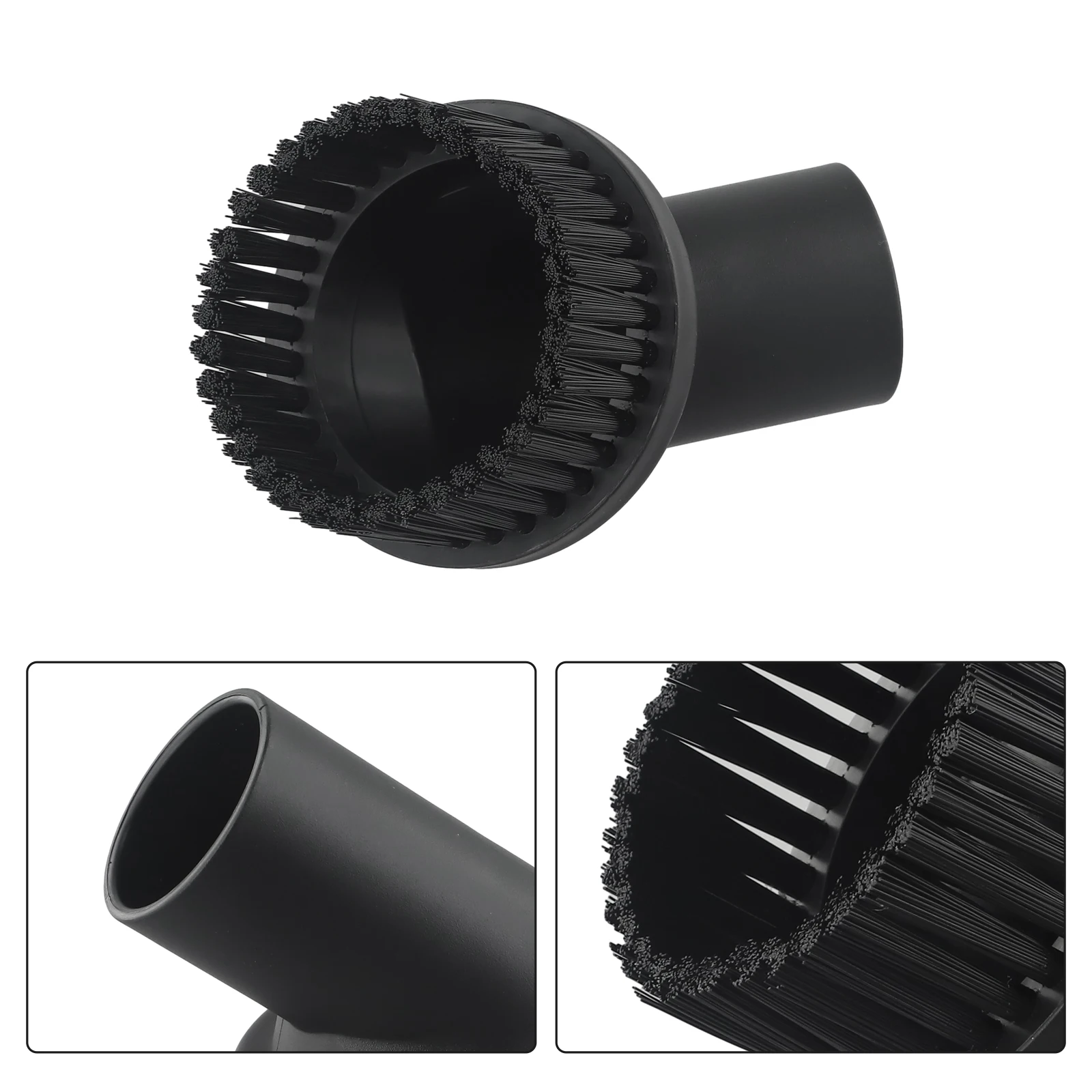 Round Brush Head Nozzle With 32/35mm Adapter Vacuum Cleaner Replacements Attachment Spare Crevice Dust Collector Household Parts