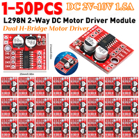 1-10Pcs MX1508 DC Motor Driver Module Dual H Bridge Stepper Motor Driver L298N 2V-10V 1.5A 2Way Reversing PWM Speed Wide Voltage