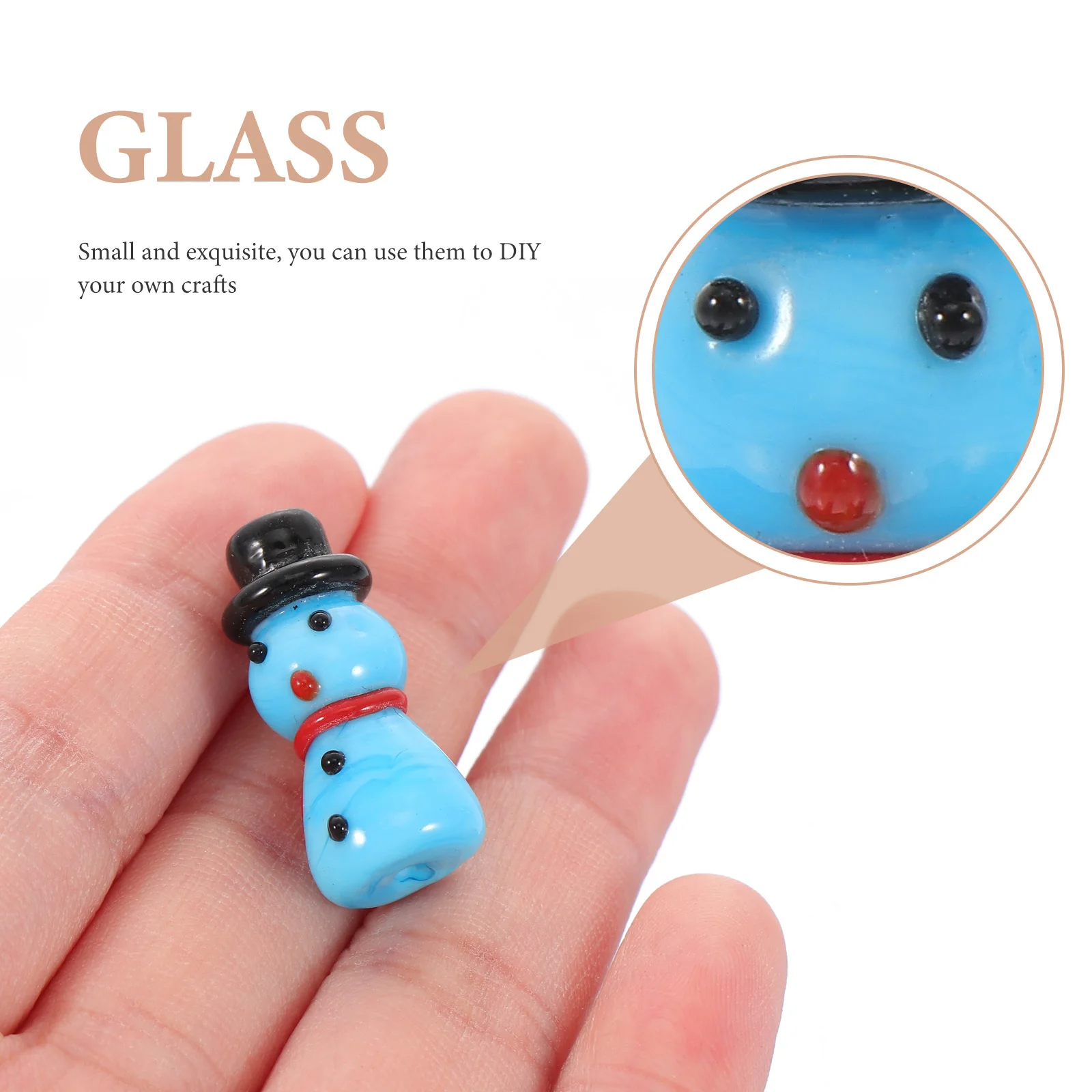 

15Pcs Glass Beads Jewelry Making DIY Craft Loose Beads for Bracelet Pendant Decor Christmas Themed Shaped Colorful Accessories