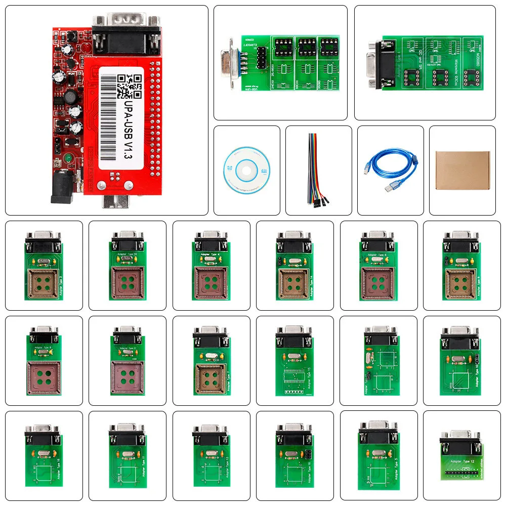 BEST Upa Usb Programmer UPA USB PRO V1.3 ECU Chip Tunning with 350MB Script Full Eeprom Adapter with NEC Functions Win 10 HOT