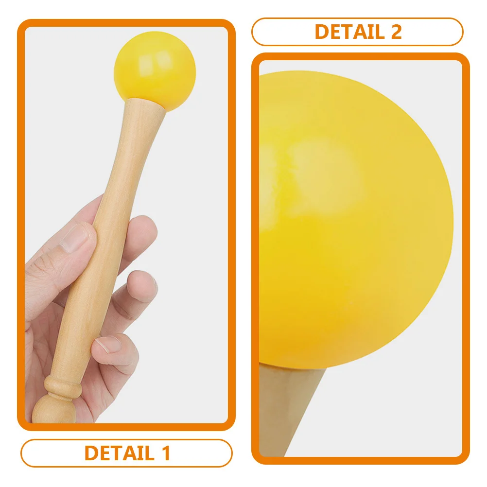 

1 set Rubber Ring Crystal Singing Bowl Mallet Wooden Handle Non-Slip For Sound Healing Music Meditation Instrument Accessory