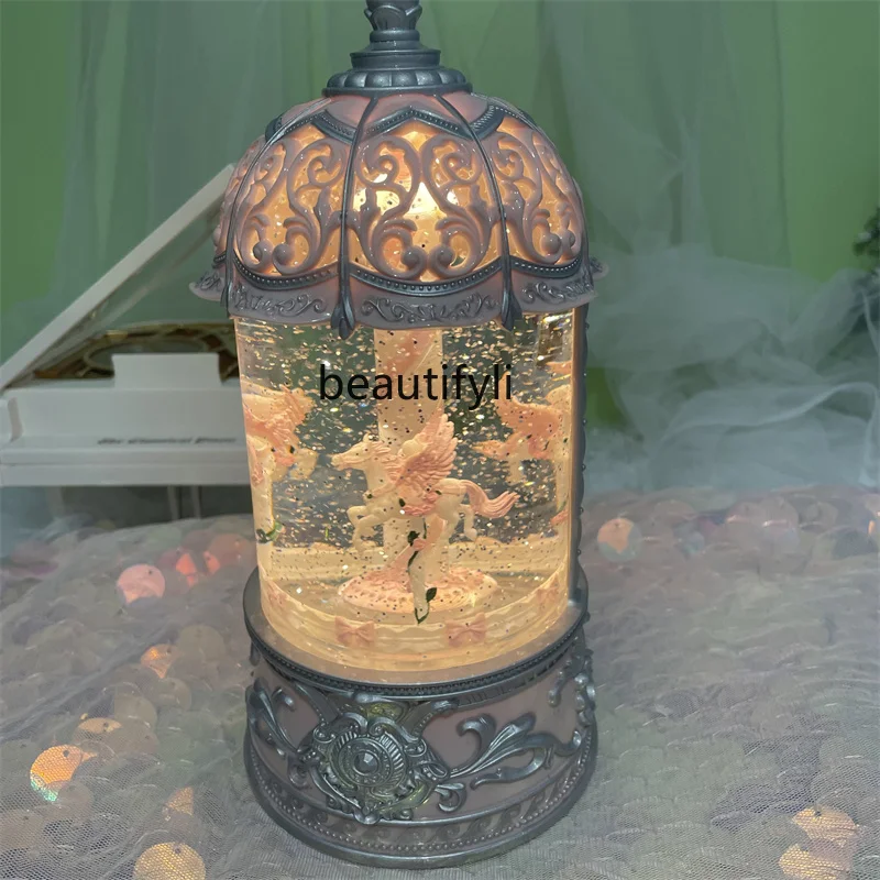 Karuzela pozytywka lampka nocna dziewczynka księżniczka marzenie dziewczynka prezent urodzinowy