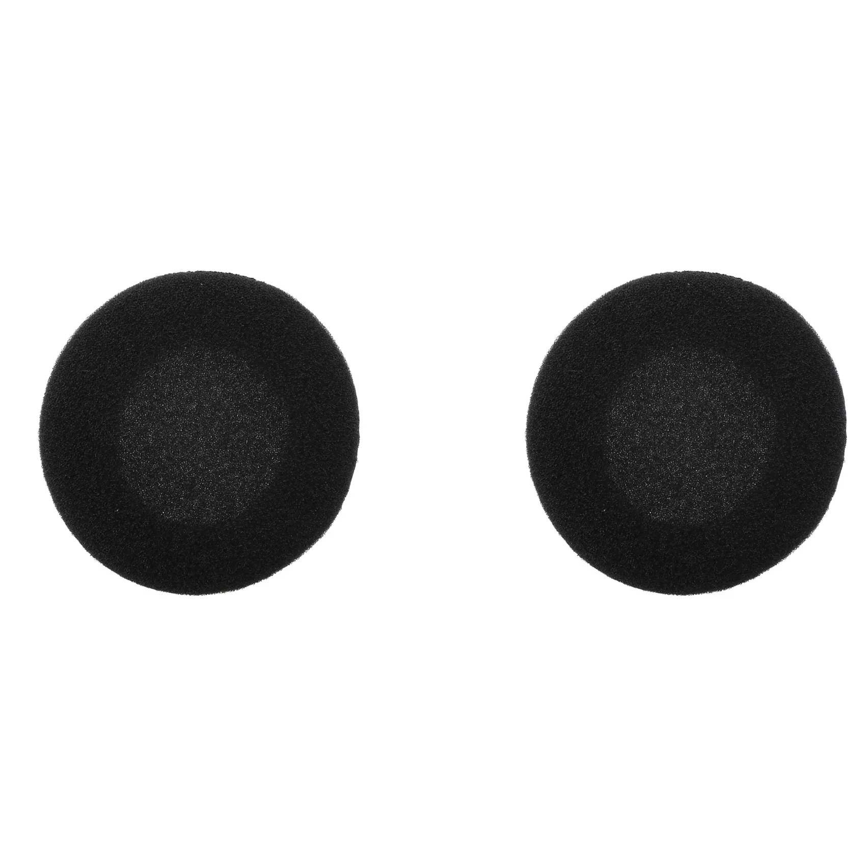 Juste de coussin d'oreille en mousse pour téléphone de sauna, noir, 50mm, paquet de 2 pièces