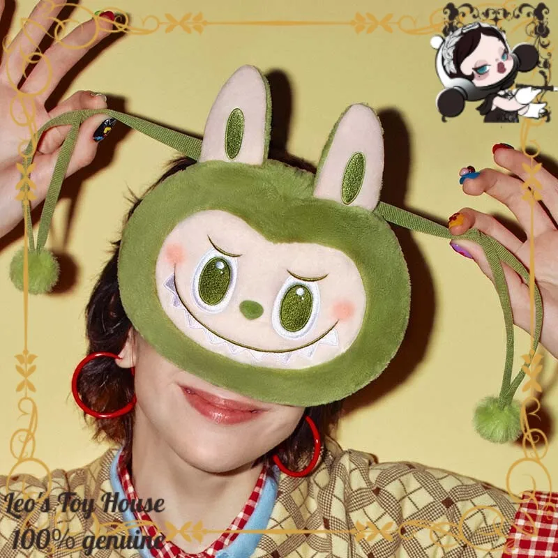 Original Popmart Labubu Soft Plush Blind Box Storage Bag Portable Cartoon Bag Daily Travel Pouch For Adult