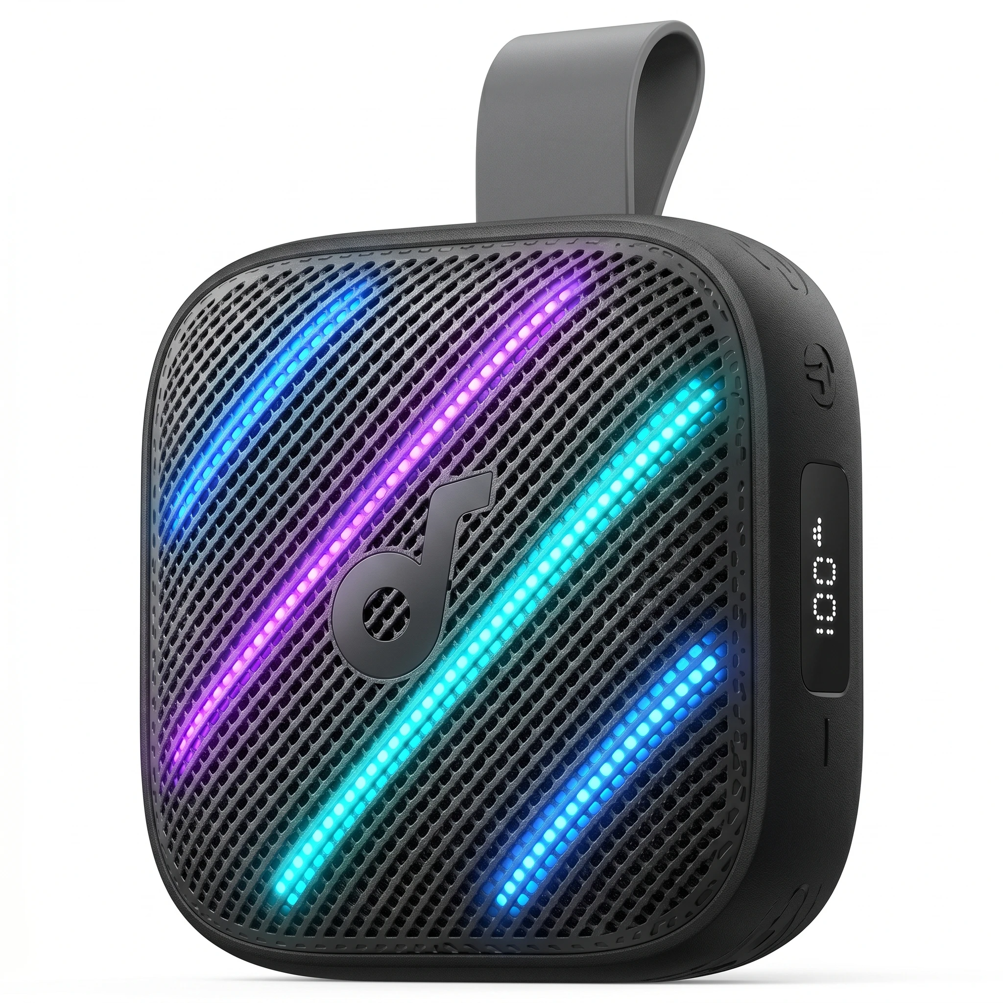 soundcore Boom Go 3i by Anker, tragbarer Lautsprecher mit 15W Sound, 24h Spielzeit, BassUp 2.0, Ladefunktion, Bluetooth 6.0, RGB Lichtshow, IP68 wasserfester Lautsprecher zum Wandern/Campen (Schwarz)