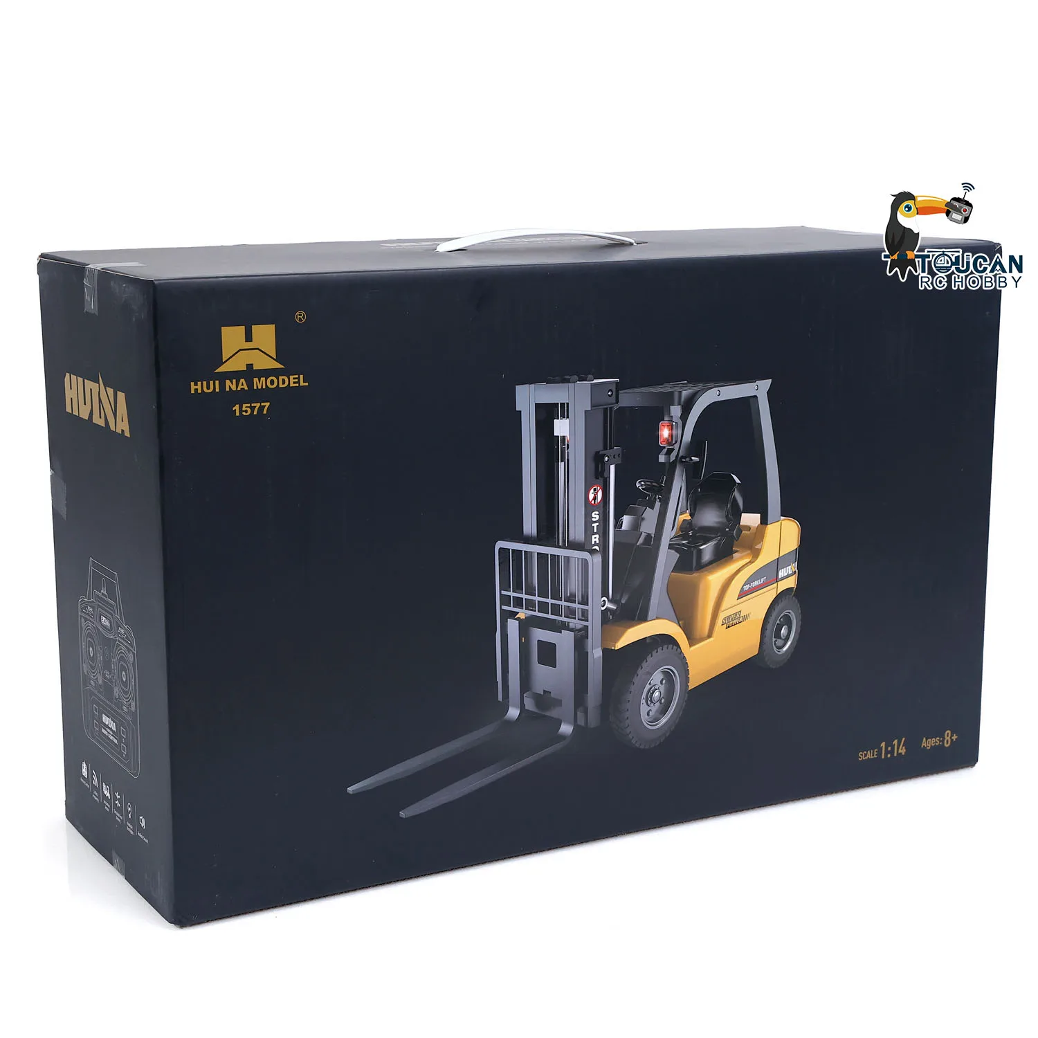 Neues HUINA 1577 1/14 RC Gabelstapler 14CH RTR Elektrisches Hebezeug mit Sound- und Lichteffekten Ferngesteuertes Fahrzeugmodell Geschenk – Detail 11