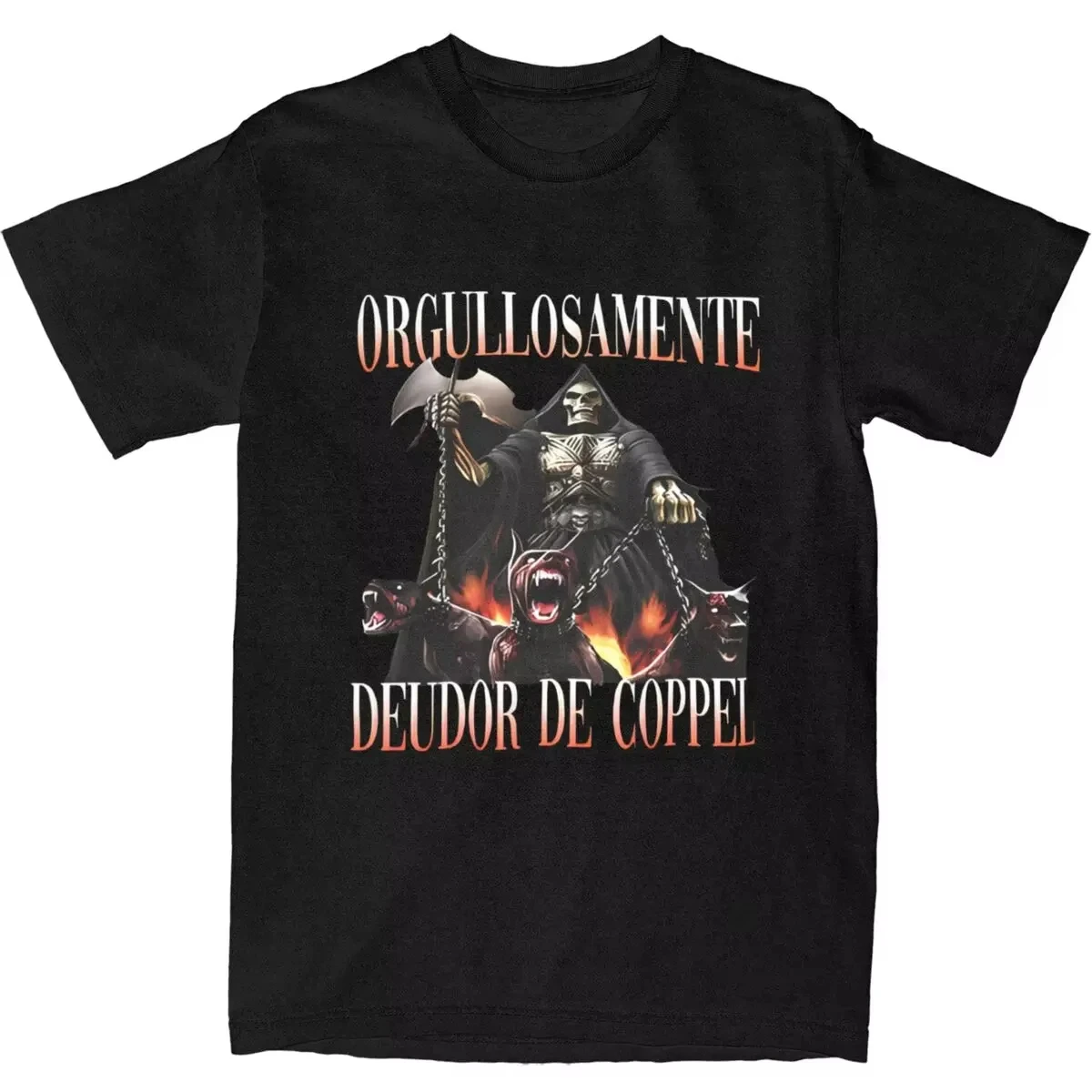 2025 New Arrival Men's Orgulloso Deudor De Coppel T-Shirt 100% Cotton Summer Aesthetic Oversized Short Sleeve Top for Casual Wea