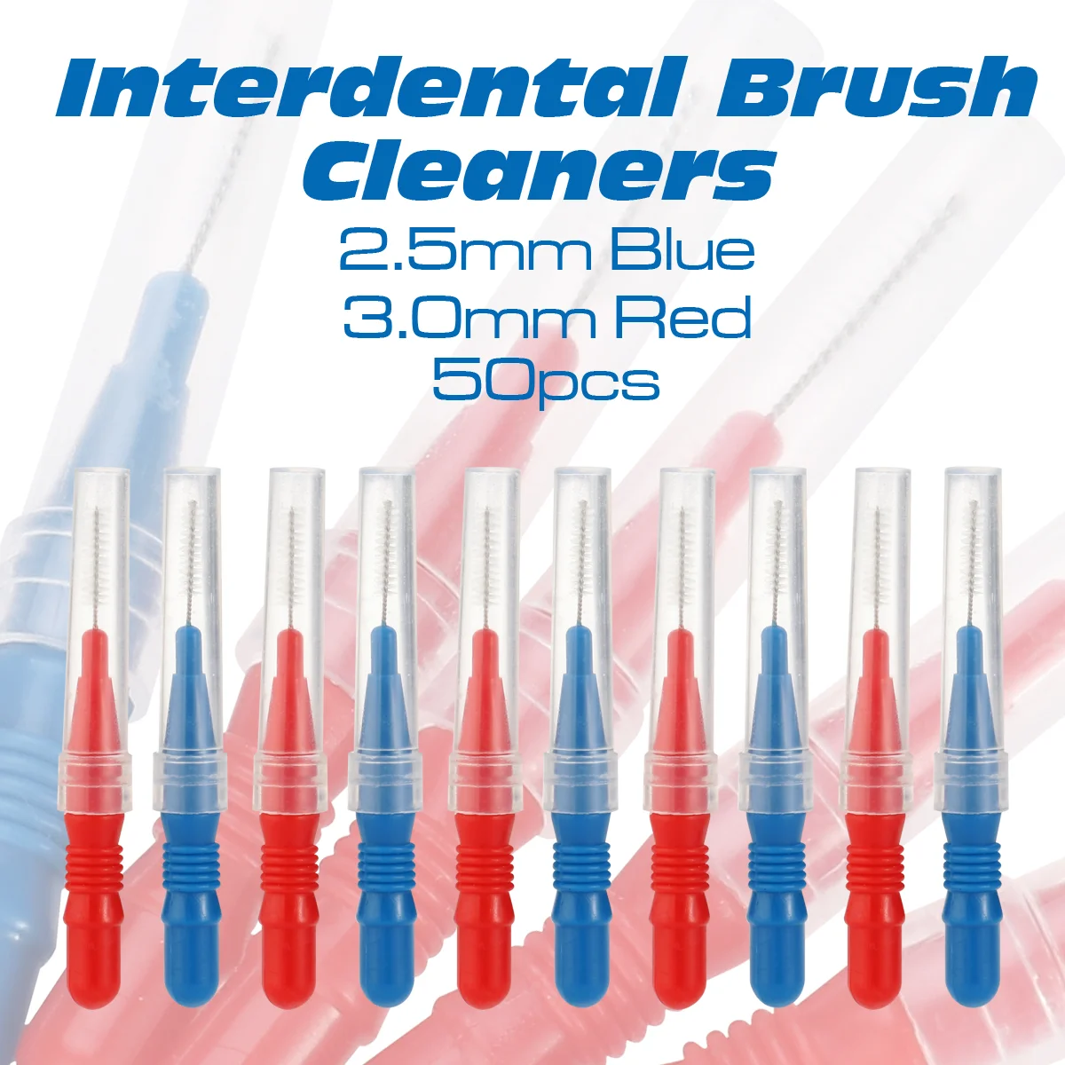 50pcs Dental Oral Care Interdental Brush Toothpick Between Teeth Brush Kit brush