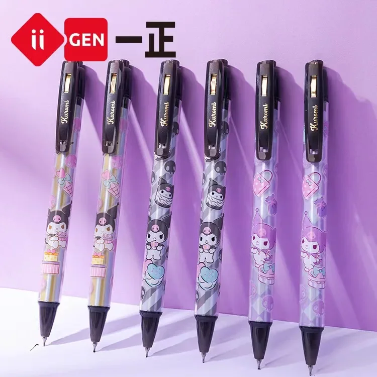 4Styles Sanrio Mymelody Kuromi Cinnamoroll Kawaii Press Gel Pen ST Nib 0.5mm Black Ink Office Signature Pen Student gift