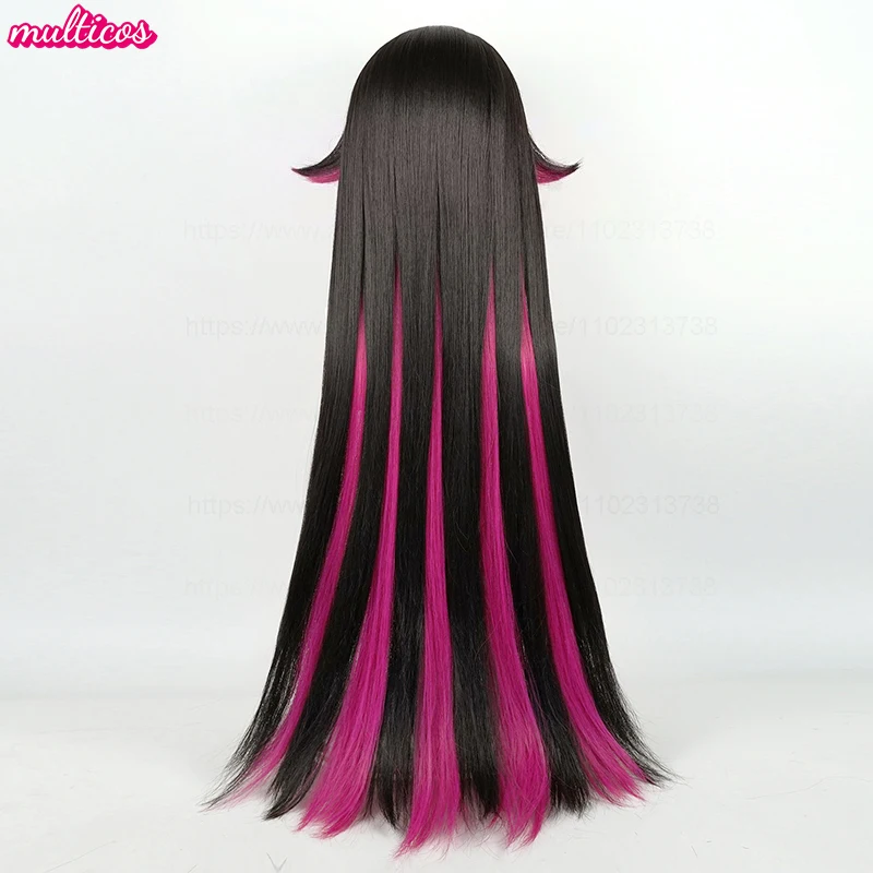 Columbina Cosplay Wig, Long Black Rose Heat Resistant