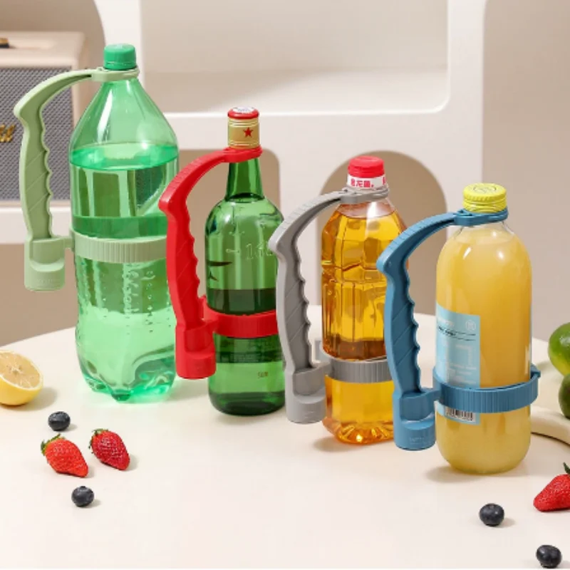 Adjustable Caliber Beverage Carrier Handle Rack, Leak-Proof Pouring Oil Can Holder with Dust Lid, Multifunctional Household Liqu