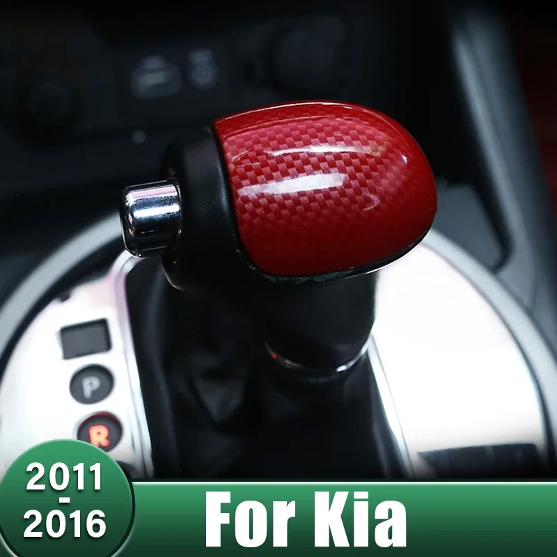 

Car Gear Head Shift Knob Handle Cover Sticker For Kia Sportage 3 Sorento Forte K3 Cerato Cadenza K7 Carens Optima K5 2011-2016