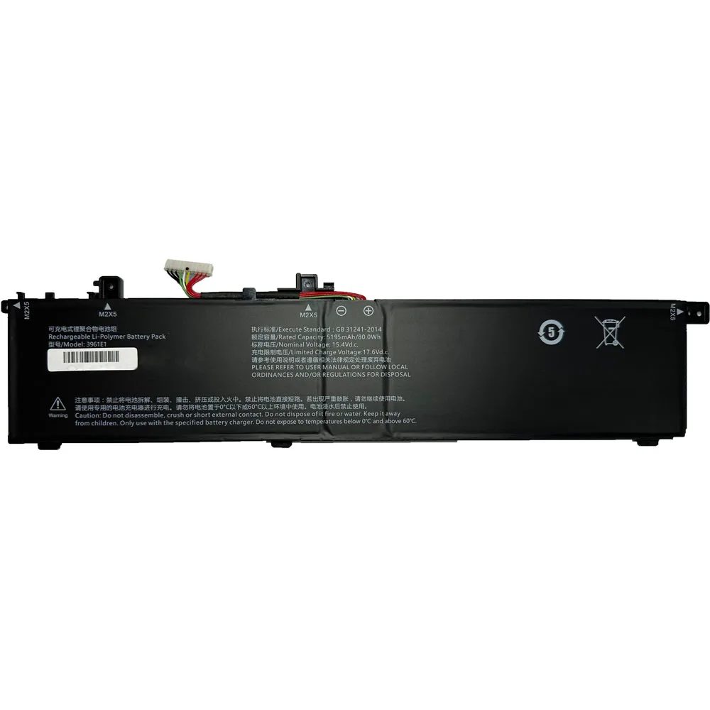 7XINbox 80Wh 3961E1 15.4V 5195mAh Laptop Battery For MACHENIKE 16 L16-i713650 Series 10Pin10 Wire brand new